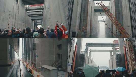 4k三峡大坝升船机全过程高清在线视频素材下载