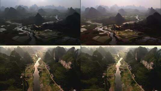 桂林风光实景拍摄视频素材高清在线视频素材下载