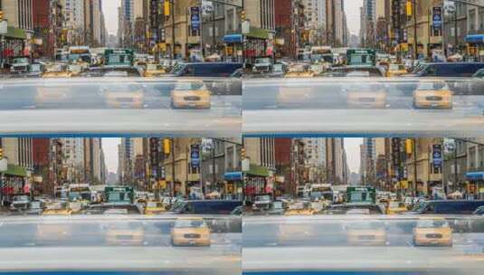 城市中心汽车车来车往高清在线视频素材下载