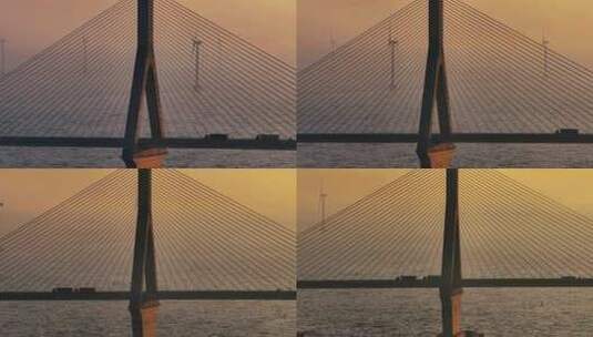 上海东海大桥航拍8高清在线视频素材下载