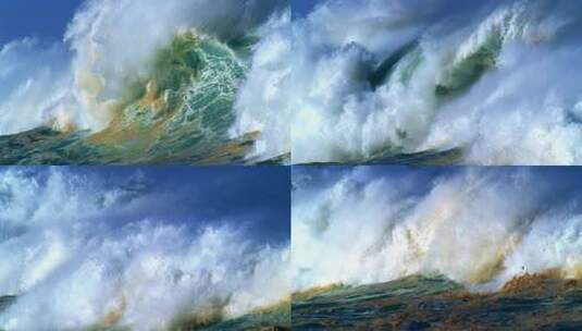 大海海浪巨浪海水高清在线视频素材下载
