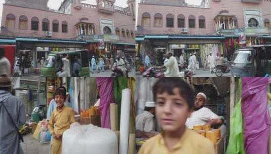 巴基斯坦街边店铺地拍高清在线视频素材下载