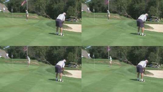 高尔夫球手打高尔夫高清在线视频素材下载