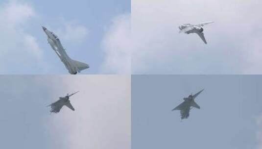 4K超稳：长春航展中国空军歼-10战机高清在线视频素材下载