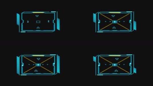 科技HUD 科技小元素 赛博朋克 虚拟数字高清在线视频素材下载