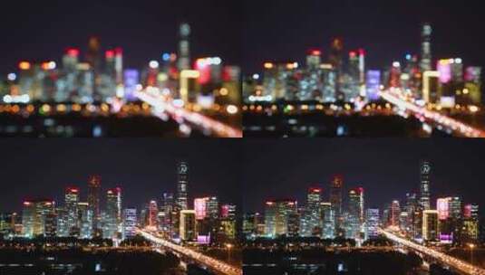 城市夜景光斑高清在线视频素材下载