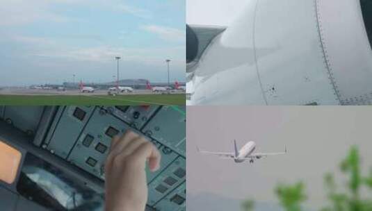 航空机场飞机素材高清在线视频素材下载
