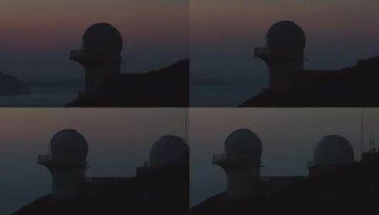 深圳龙岗区天文台清晨航拍高清在线视频素材下载