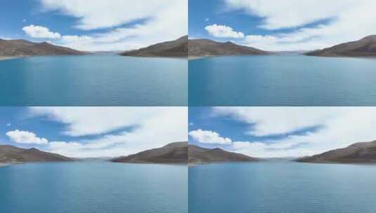 西藏羊湖（羊卓雍措）的航拍风光高清在线视频素材下载