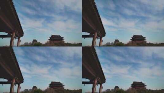 大气北京城钟楼鼓楼城市风光标志性建筑高清在线视频素材下载