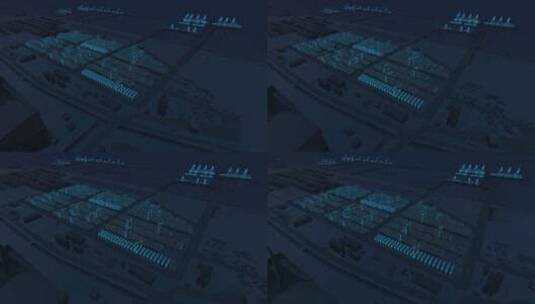 三维3D动画港口无人装船卸船集装箱繁忙码头高清在线视频素材下载
