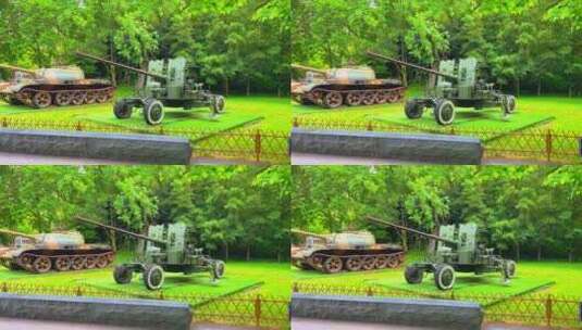 废弃坦克展示高清在线视频素材下载