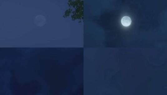 月亮 乌云遮月高清在线视频素材下载