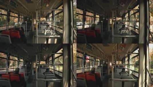公交车光影高清在线视频素材下载