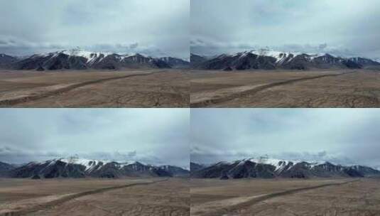 航拍新疆瓦罕走廊帕米尔高原雪山高清在线视频素材下载