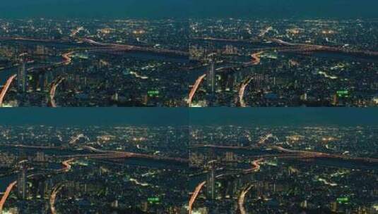 4K-繁华城市夜景高清在线视频素材下载