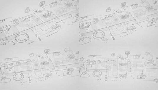 3D空间信息图中的铭文业务高清在线视频素材下载