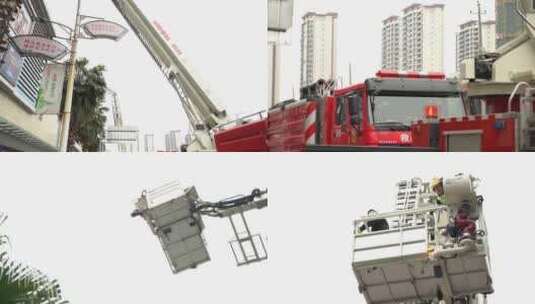 消防救援演练画面2高清在线视频素材下载