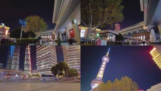 上海市浦东新区陆家嘴上海中心大厦夜景视频高清在线视频素材下载