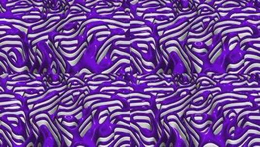背景与紫色白色油漆的波浪，独家，3D渲染高清在线视频素材下载