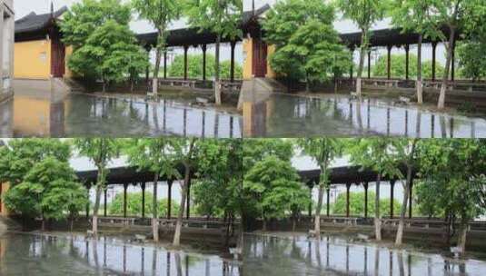 苏州重元寺古建筑 雨天雨景高清在线视频素材下载