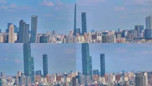 湖南长沙IFS国金中心市区高楼大厦航拍摩高清在线视频素材下载