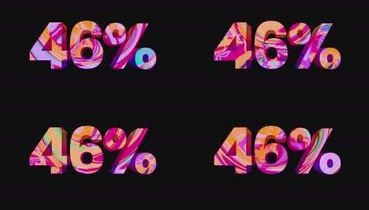 3D百分比关闭动画。百分比3d数字交易可高清在线视频素材下载