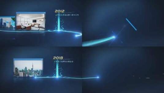 简洁大气蓝色科技商务图文宣传展示展示高清AE视频素材下载