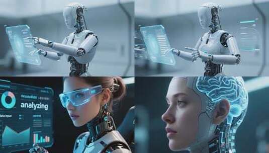 AI人工智能机器人高清在线视频素材下载