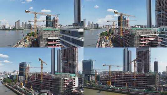 中国广东省广州市荔湾白鹅潭建筑群高清在线视频素材下载