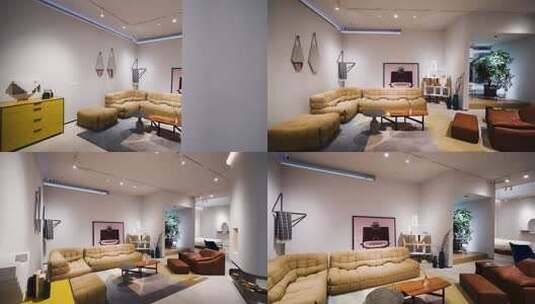 轻奢高端的现代家具样板间实拍高清在线视频素材下载