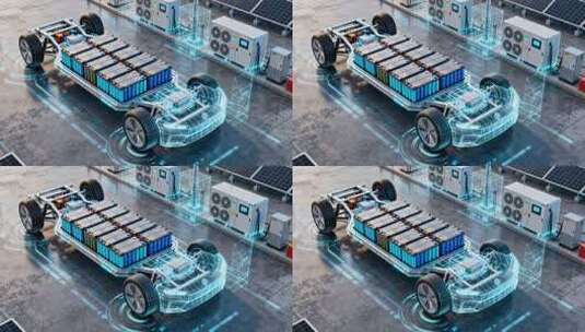 新能源汽车底盘电池展示高清在线视频素材下载