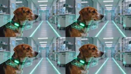 科技感宠物狗医疗场景高清在线视频素材下载