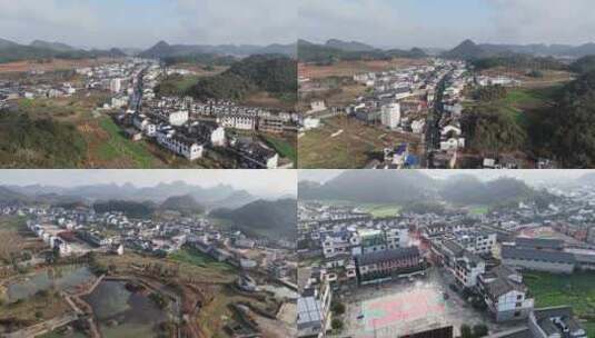 4k 航拍贵州乡村建设高清在线视频素材下载