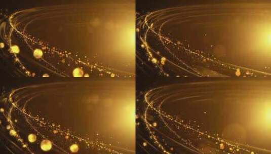 金色抽象粒子微光背景高清在线视频素材下载