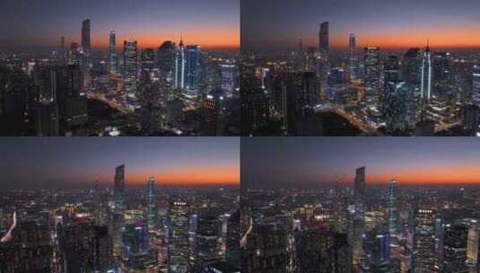 广州城市CBD夜景高清在线视频素材下载