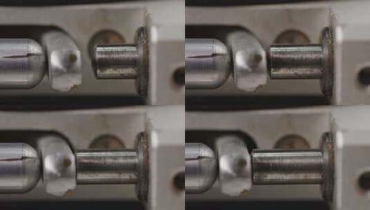 工业机械千分尺微分头测微头旋钮刻度特写高清在线视频素材下载