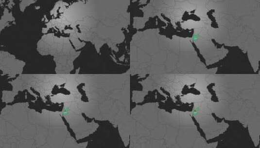 Jordan Hud地图绿色高清在线视频素材下载