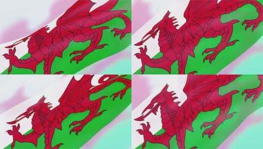 威尔士国旗高清在线视频素材下载