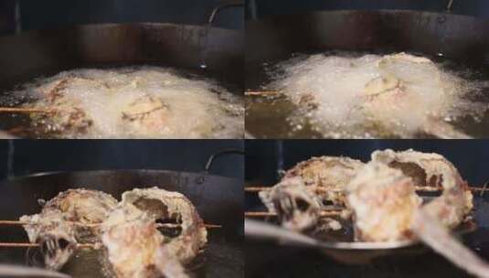 美食-油炸带鱼（整条）高清在线视频素材下载