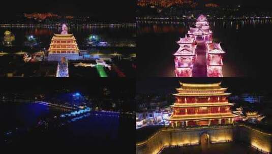 潮州广济桥夜景高清在线视频素材下载