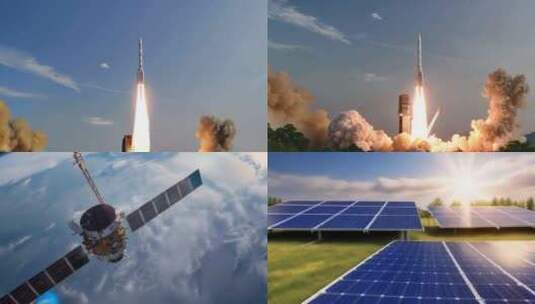 火箭发射 火箭升空卫星新能源高清在线视频素材下载