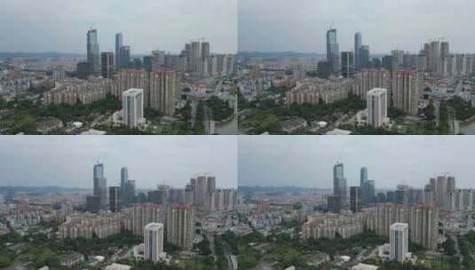 航拍广州国际金融城高清在线视频素材下载