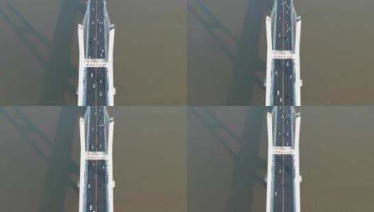 中国湖北省武汉市长江二桥4k航拍高清在线视频素材下载