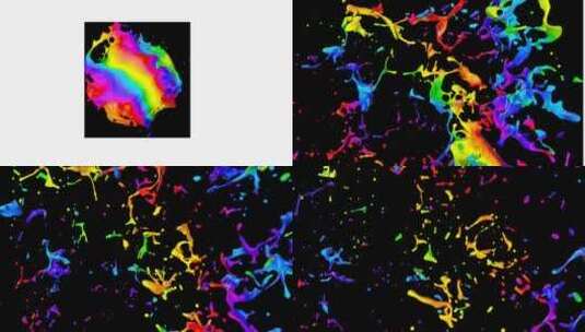 多色油漆飞溅V2高清在线视频素材下载