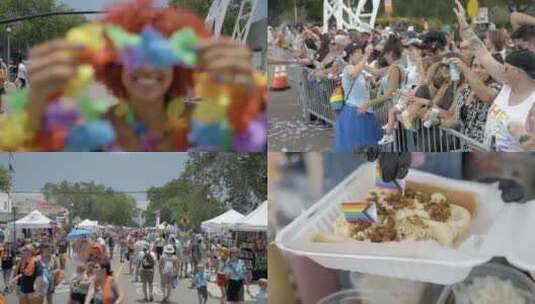 节日庆祝狂欢节街头派对活动高清在线视频素材下载