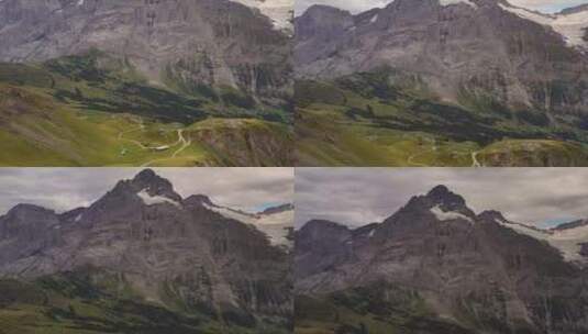 4k风景航拍瑞士巴克普湖徒步风景高清在线视频素材下载