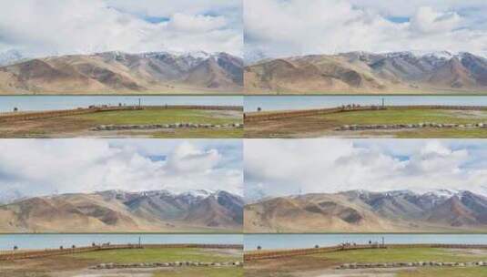 新疆克州慕士塔格喀拉库勒湖 8K延时高清在线视频素材下载