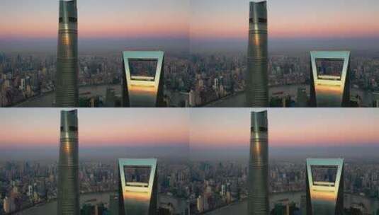 4K航拍 上海中心大厦高清在线视频素材下载