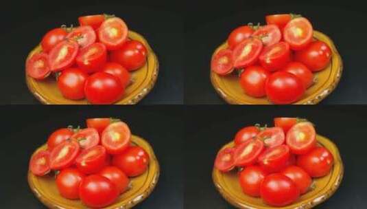 4K樱桃小番茄新鲜圣女果高清在线视频素材下载